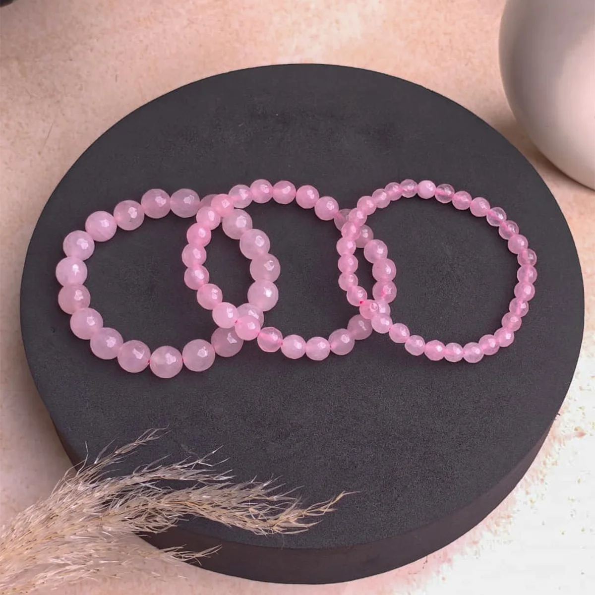 Lumina Natural Rose Quartz Bracelet (8mm Beads) | The Stone of Unconditional Love, Heart Chakra Healing & Relationship Harmony for Women & Men