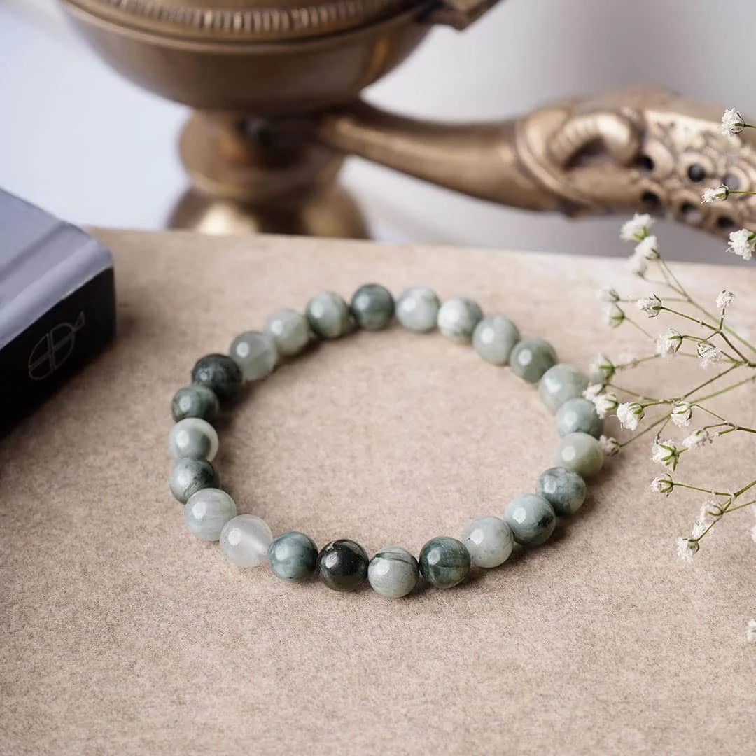 Lumina Natural Cat’s Eye Bracelet (8mm Beads) | Authentic Lehsunia Stone for Ketu Dasha, Sudden Wealth & Nazar Protection (Men & Women)