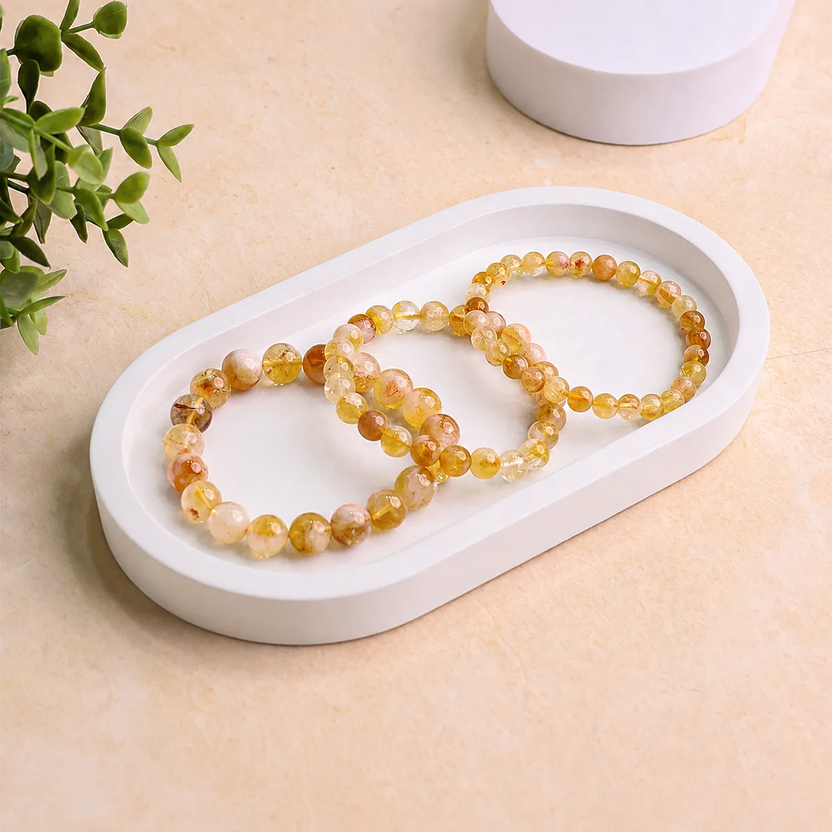 Lumina Rare Natural Untreated Citrine Bracelet (8mm Beads) | Authentic Champagne-Gold Kundalini Quartz for Solar Plexus, Wealth & Organic Prosperity (Unisex)