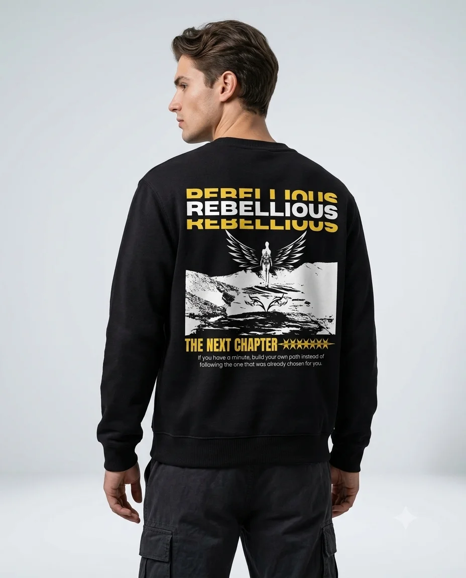 The Next Chapter Black Sweatshirt | 300 GSM