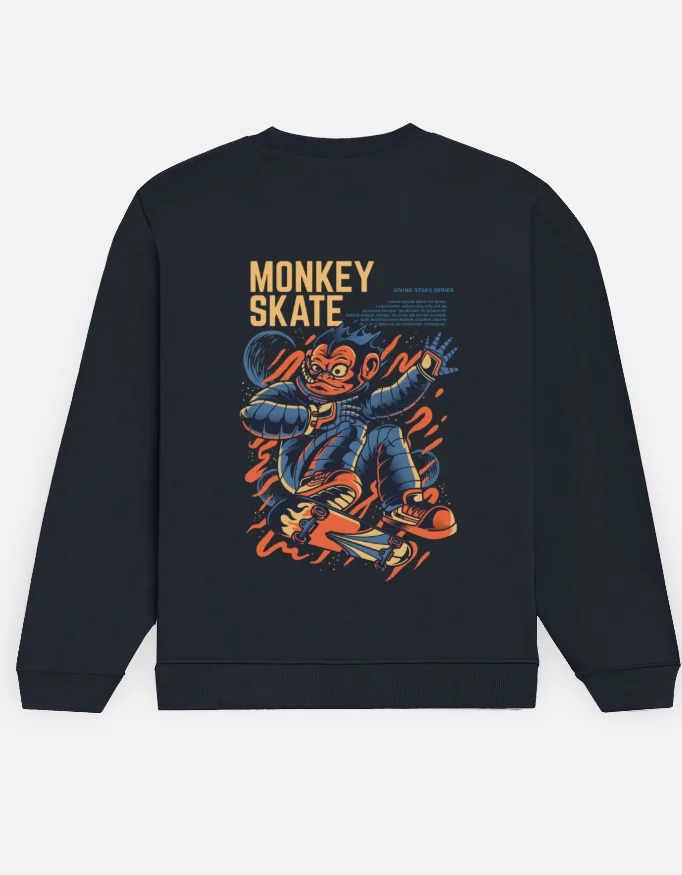 🐒 Skate Monkey – Ride Your Chaos Sweatshirt