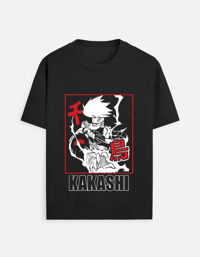 🖤 Kakashi Graphic Print T-Shirt