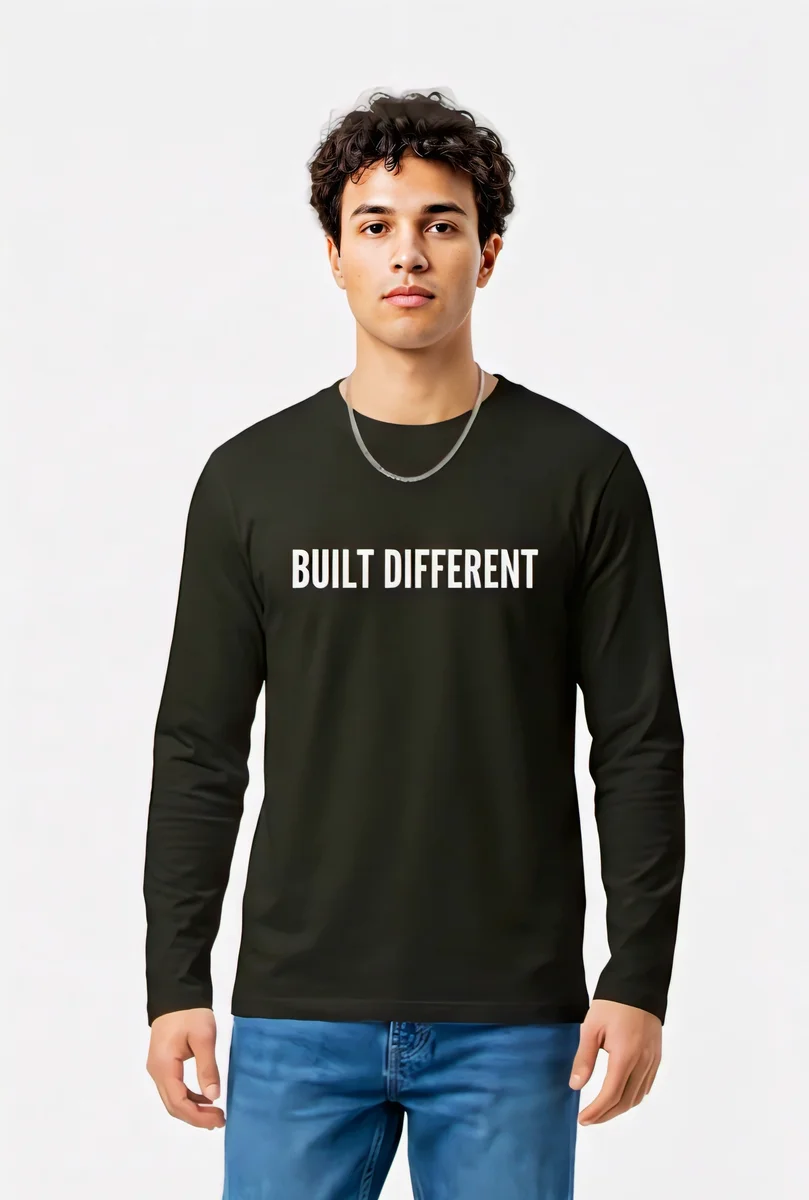 Built Different Street Art Urban Freestyle Full Sleeve T-Shirt