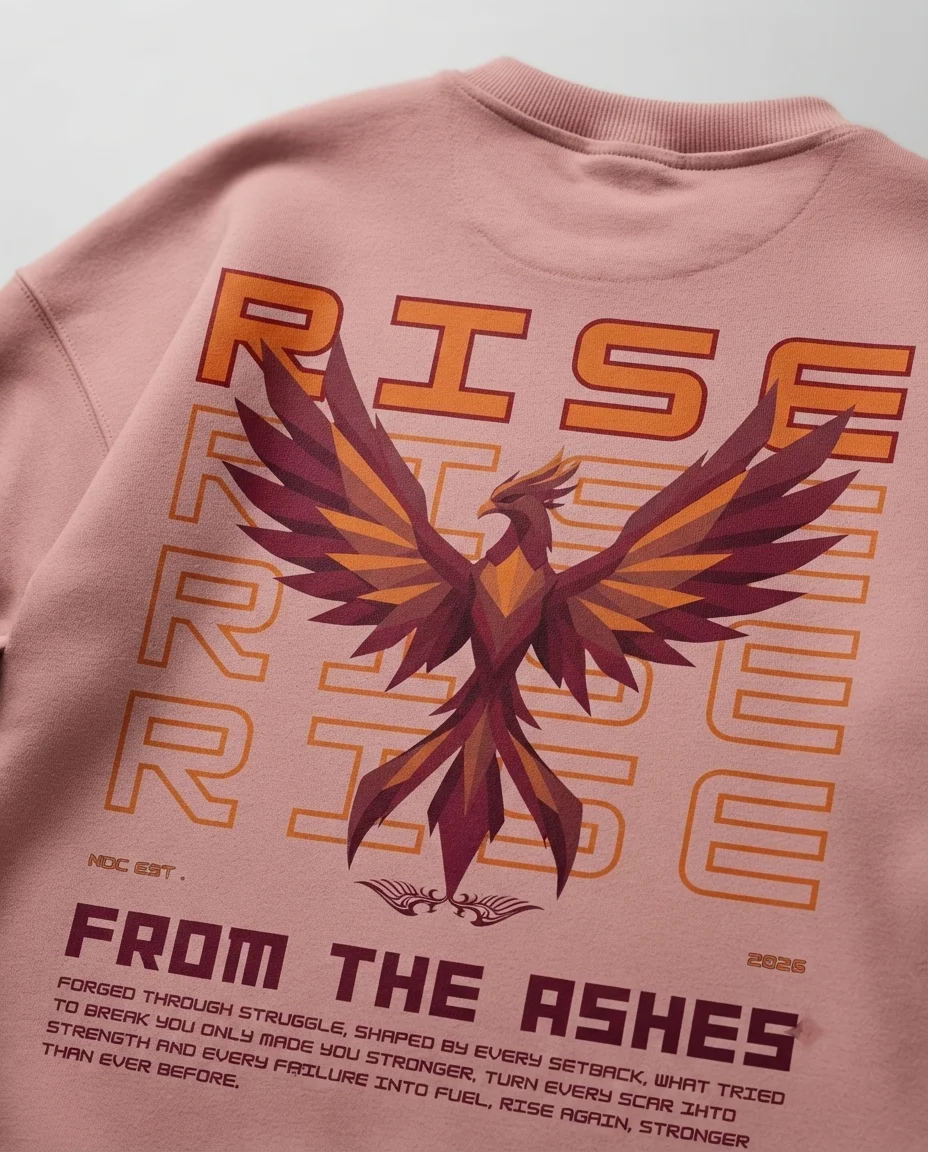 The Rise From the Ashes Sweatshirt — Coral | 300 GSM fleece