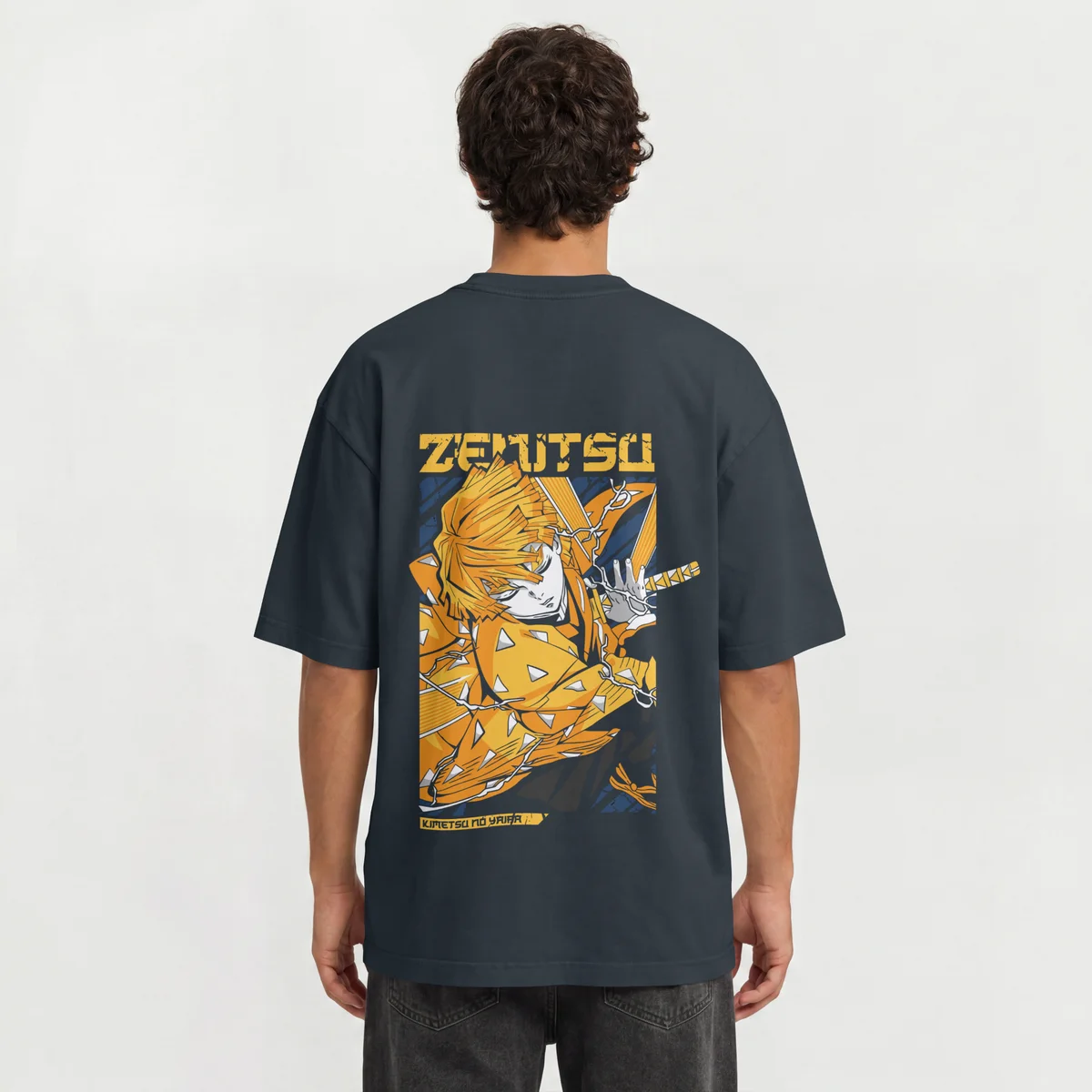 Zenitsu Navy Blue Oversized T-Shirt