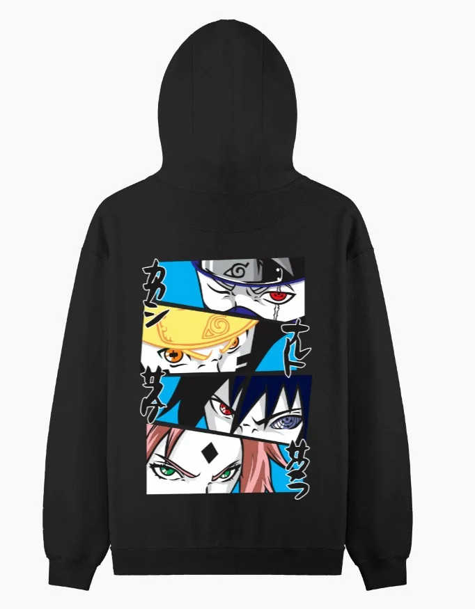 🖤 Naruto Team 7 Eyes Theme Hoodie