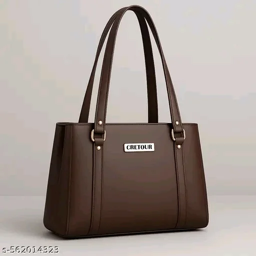 CRETOUR Women Handbag Big Size Office Purse For Women Handbag Women Tote Bag For College Leather Handbag Purse For Women Stylish Women Purse Ladies Bag (Brown handbags)