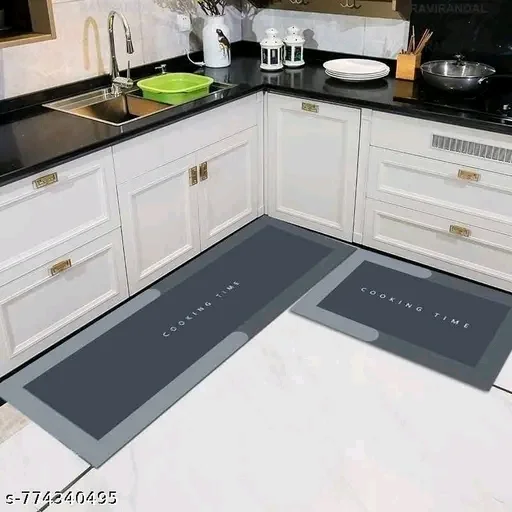 WAKTORO 2-Piece Kitchen Floor Mat Set – Waterproof & Non-Slip Rugs