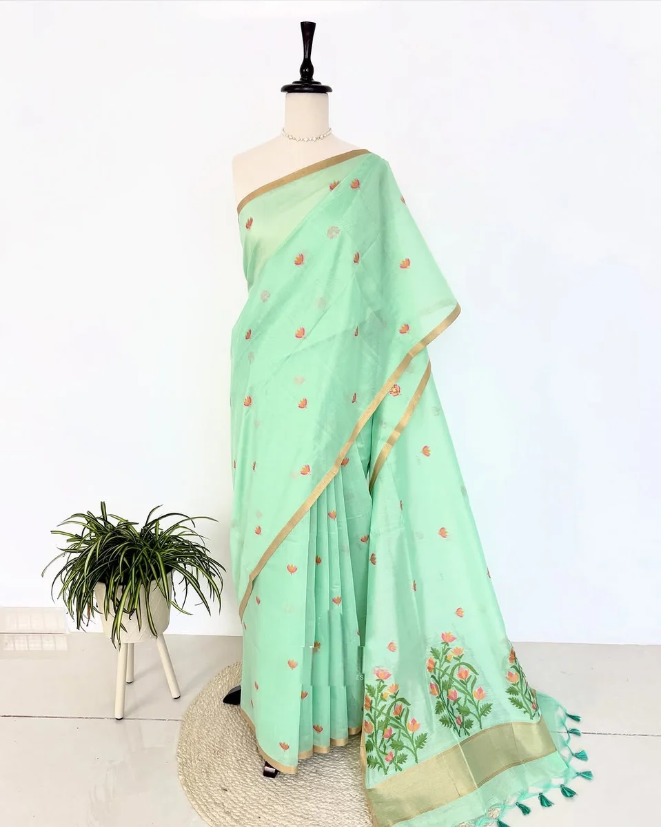 TR- SOFT COLOURFULL MUGA COTTON SAREE