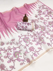 JB - Linen with gold jari border