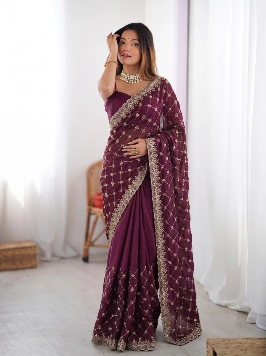MK- Designer Saree with Beds