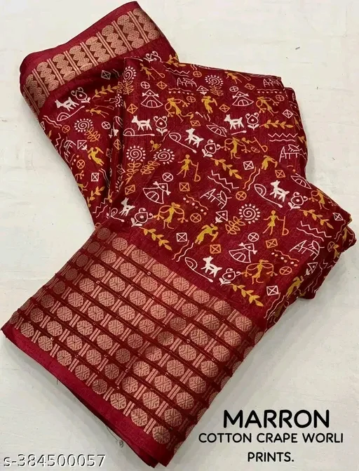 MS- Dola silk varli print saree