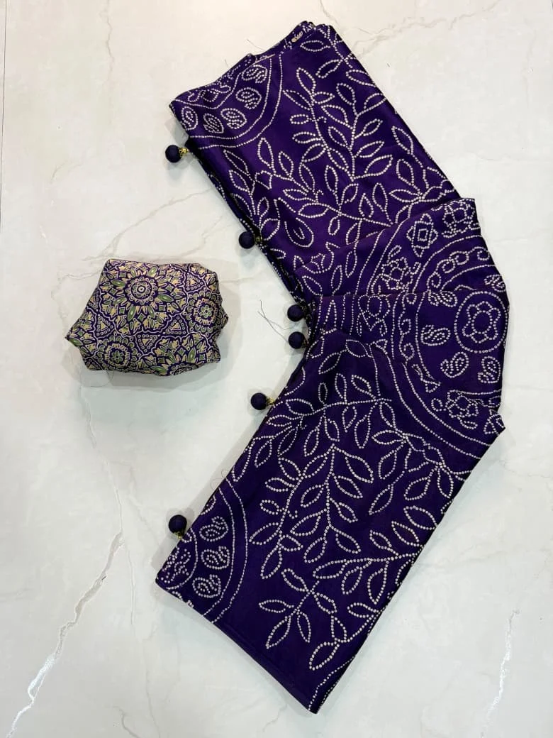 *MK-AJRAKH Crepe gajji  Silk saree