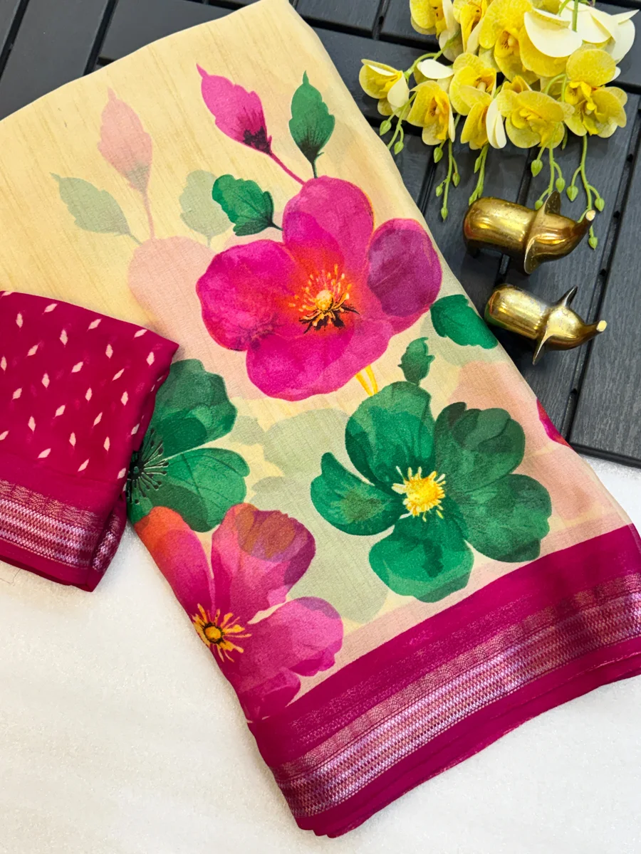 MK- Suryamukhi georgette saree