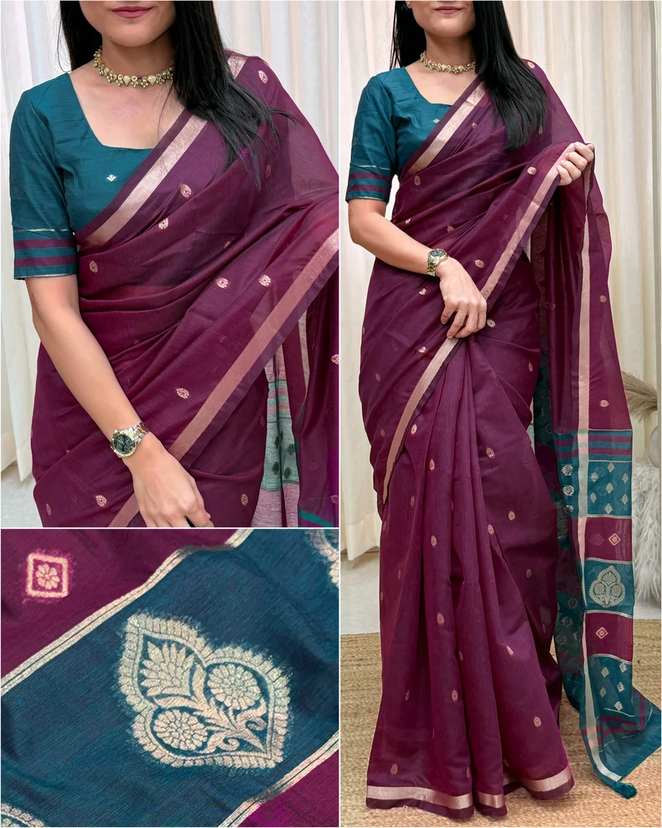 GT-Maheshwari cotton Saree