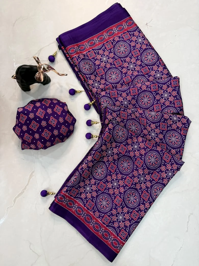 BR-New AJRAKH saree