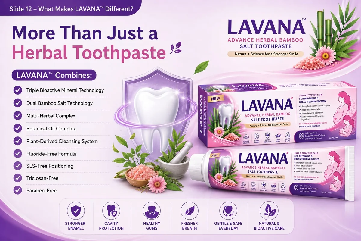 LAVANA™ Herbal Bamboo Salt Toothpaste