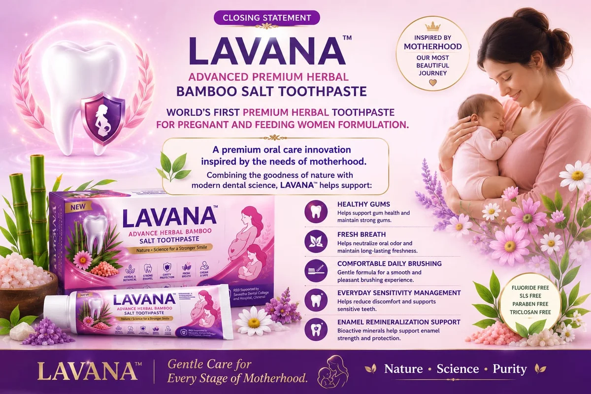 LAVANA™ Herbal Bamboo Salt Toothpaste