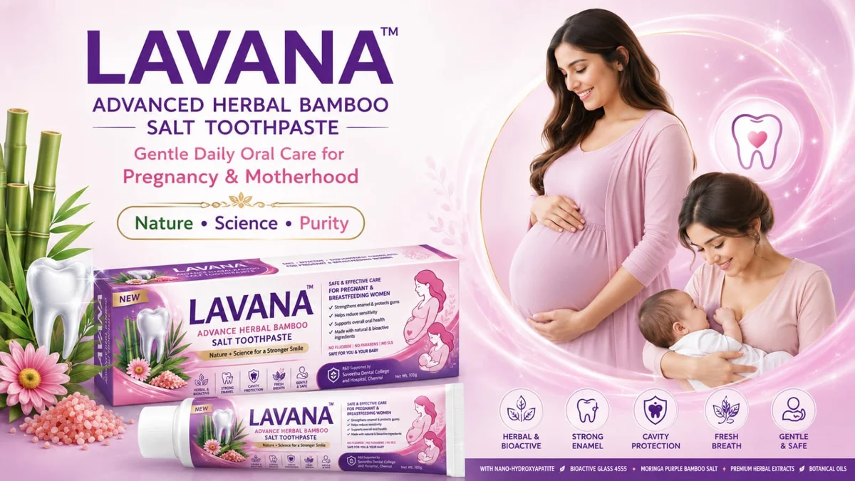 LAVANA - Advanced Premium Herbal Bamboo salt Toothpaste .