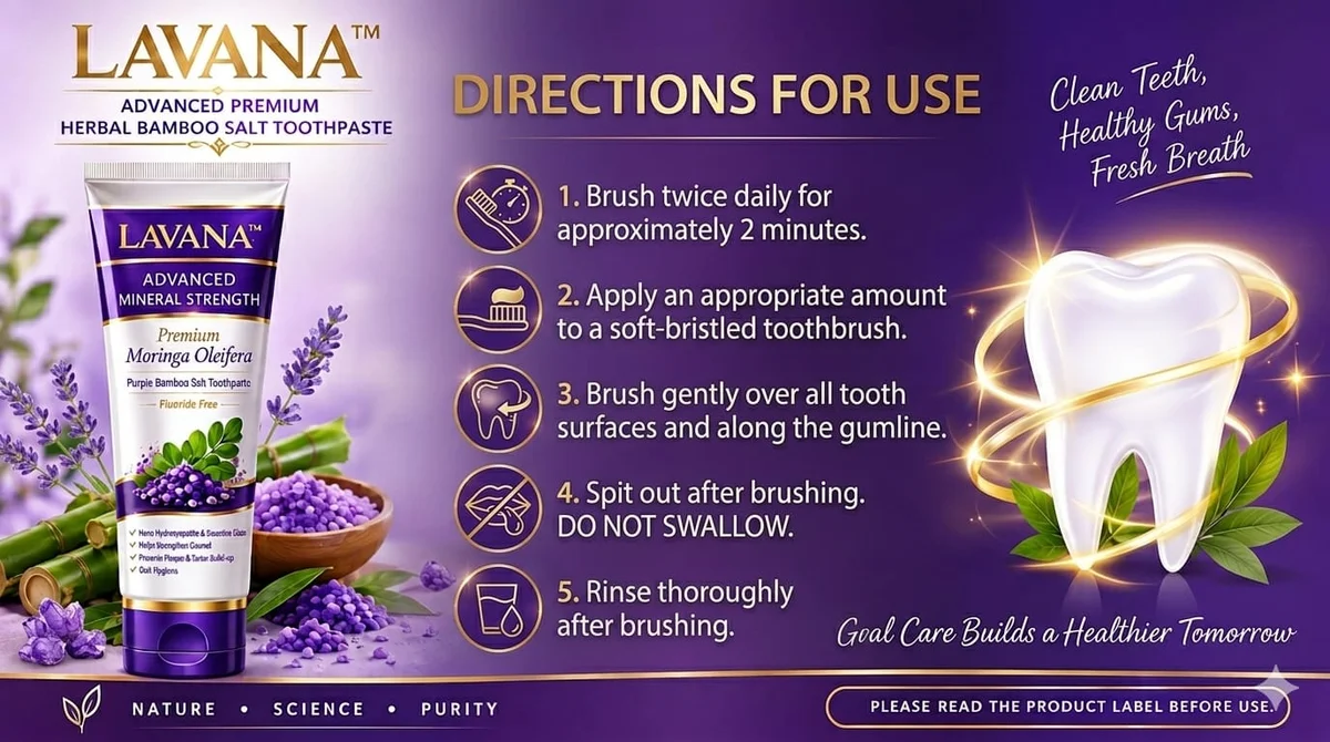 LAVANA™  Herbal Bamboo Salt Toothpaste