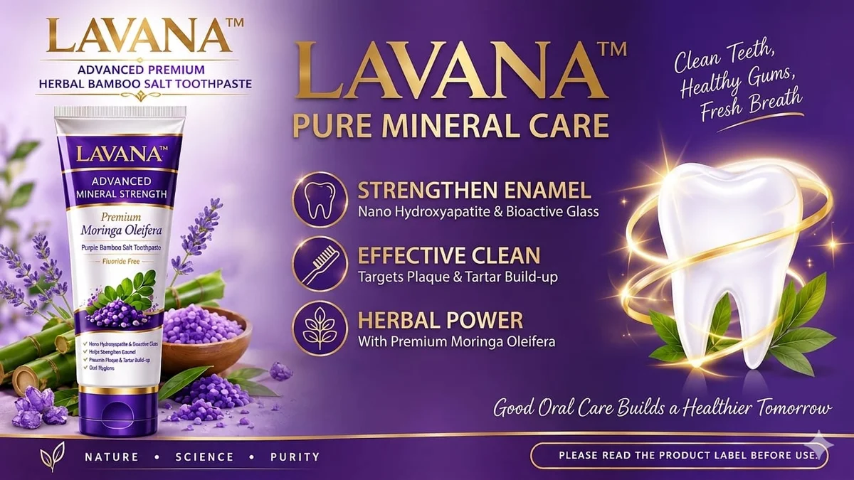 LAVANA™ Herbal Bamboo Salt Toothpaste