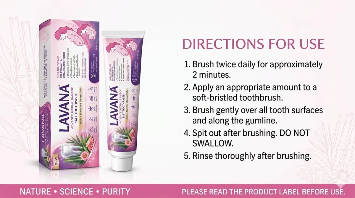 LAVANA™  Herbal Bamboo Salt Toothpaste