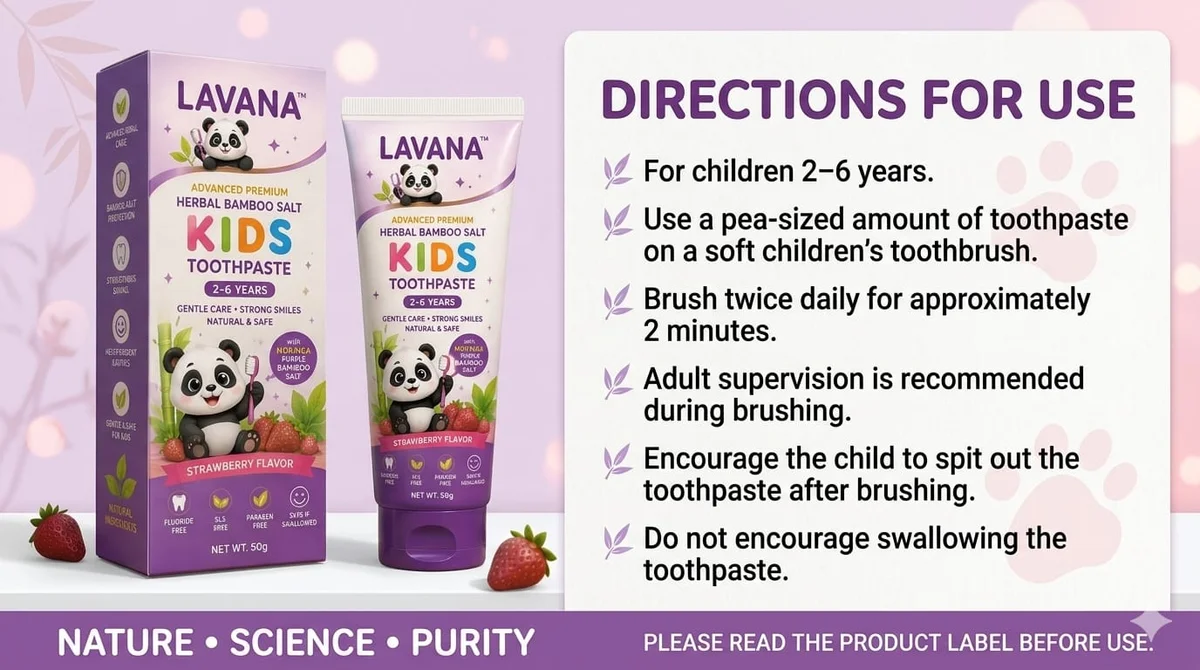 LAVANA™  Herbal Bamboo Salt Toothpaste