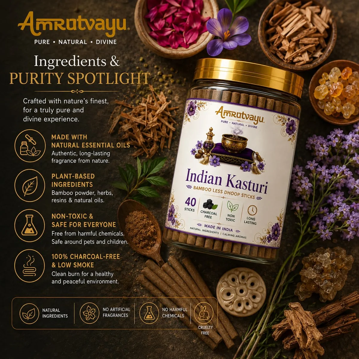 Indian Kasturi Dhoop Stick 5