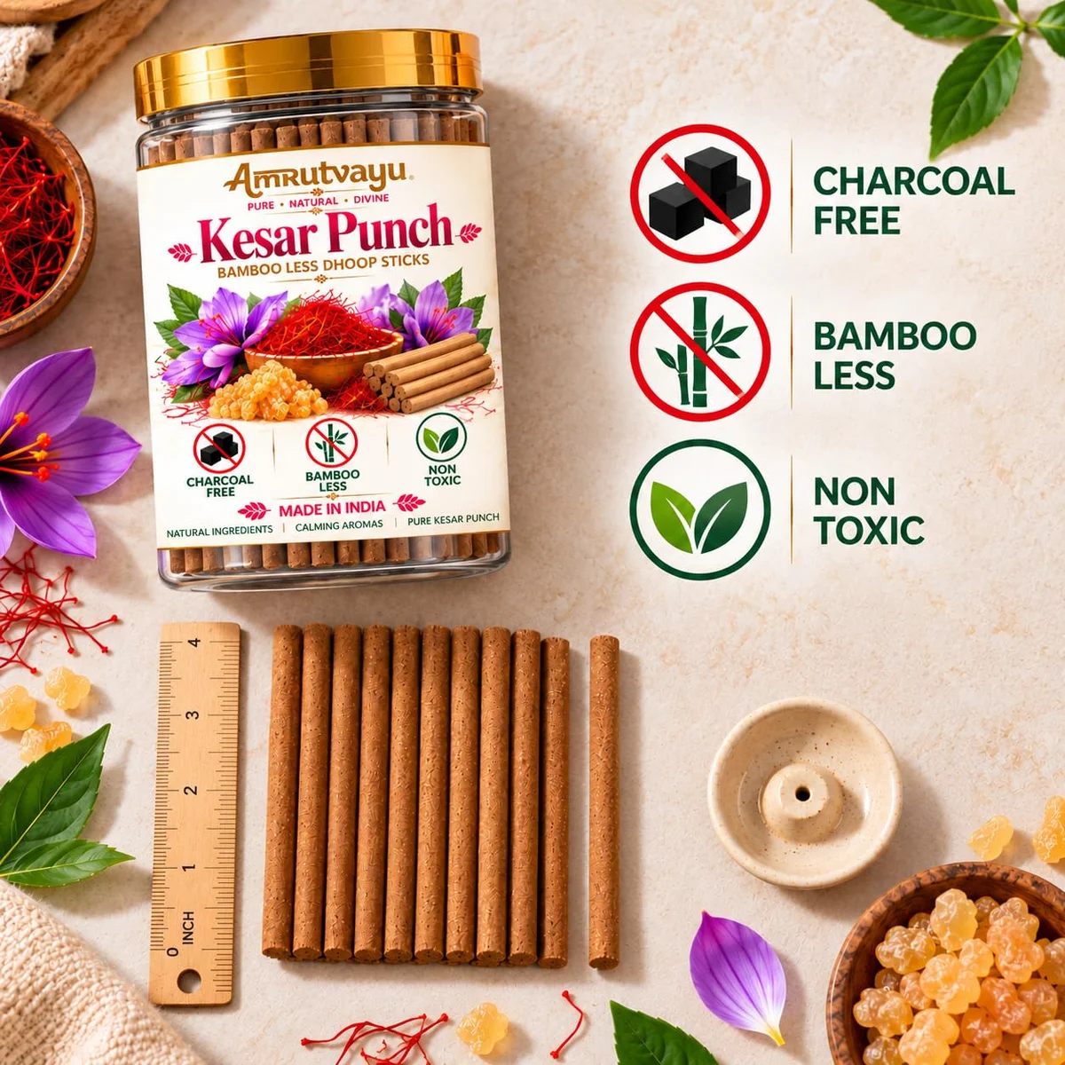 Kesar Punch Dhoop Stick 2