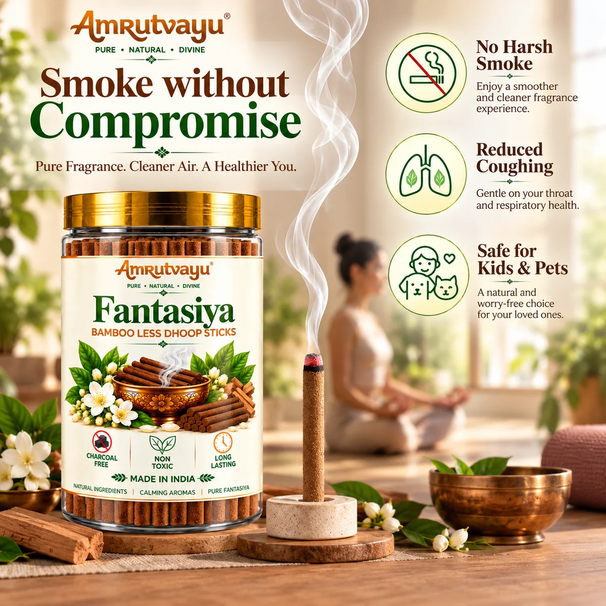 Fantasiya Dhoop Stick 4 inch 3
