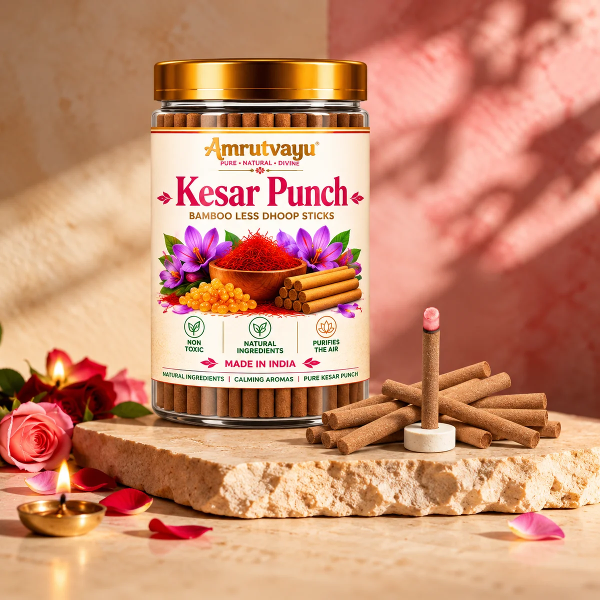 Kesar Punch Dhoop Stick 4 Inch