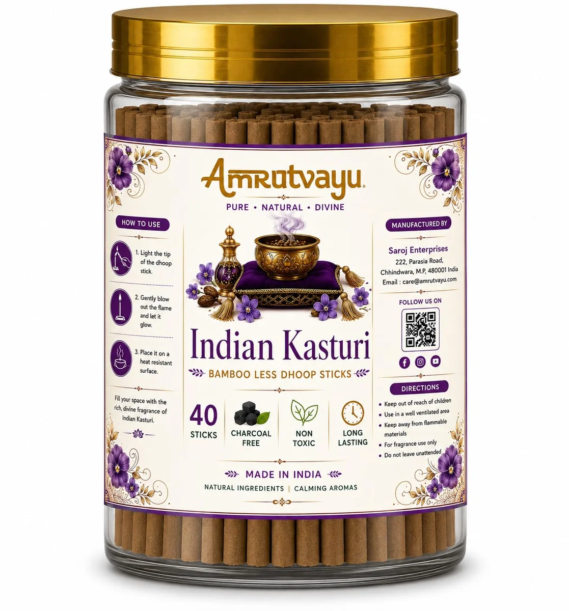Indian Kasturi Dhoop Stick 6