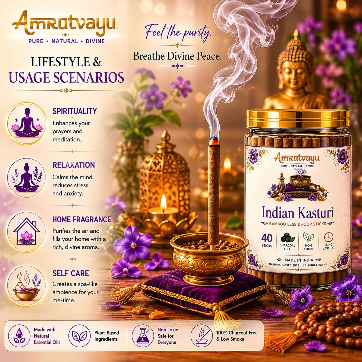Indian Kasturi Dhoop Stick 4