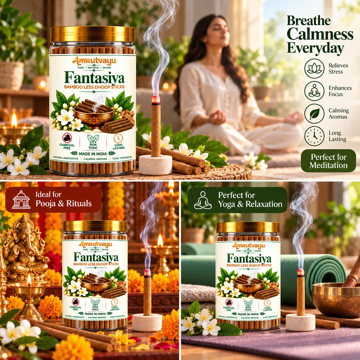Fantasiya Dhoop Stick 4 inch 2