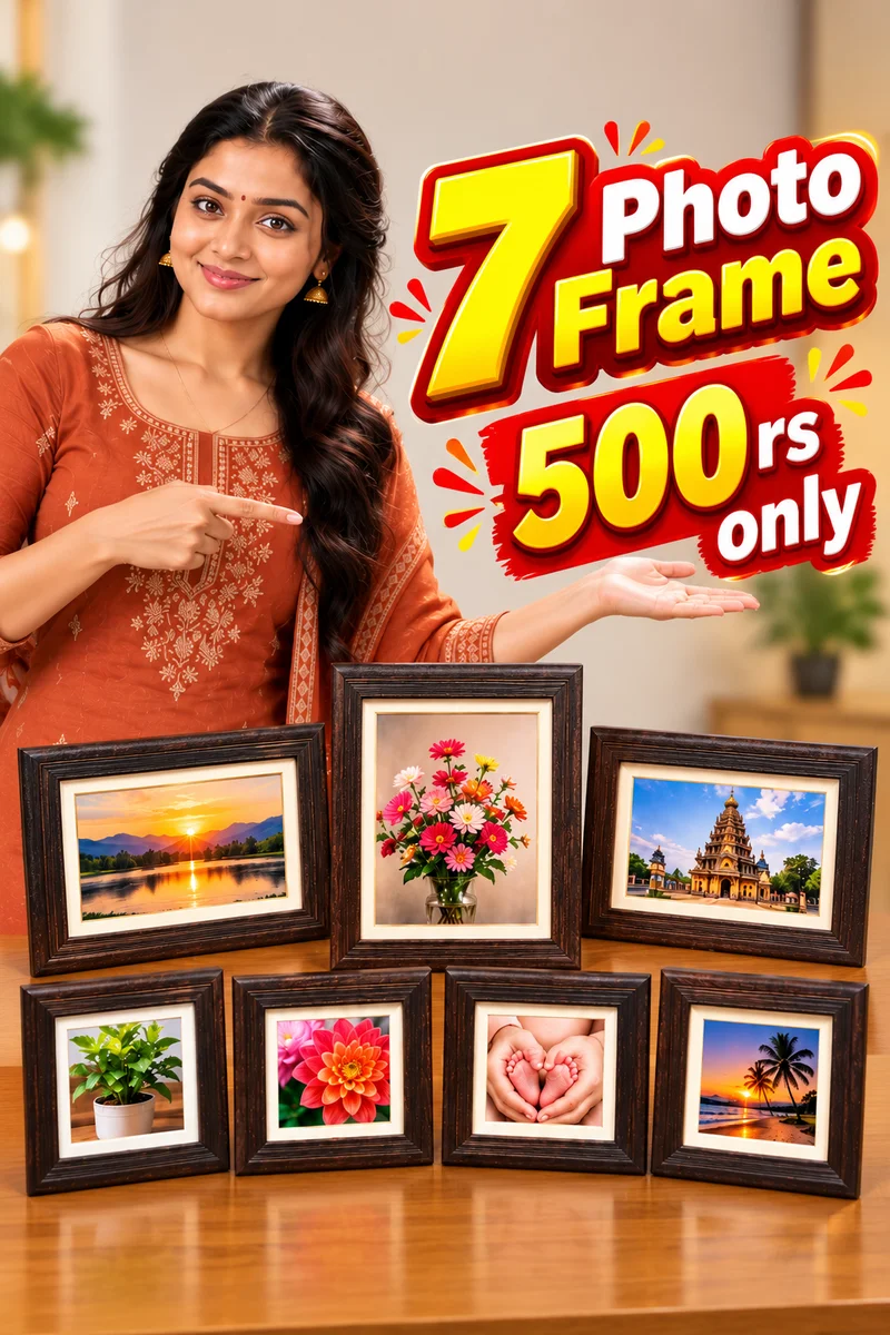 7 Photo Frames Just ₹500 | Premium Photo Frame Set | M R Printer