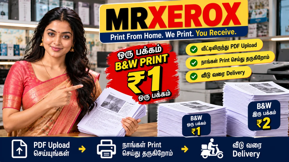B&W Printout – ₹1 Per Page