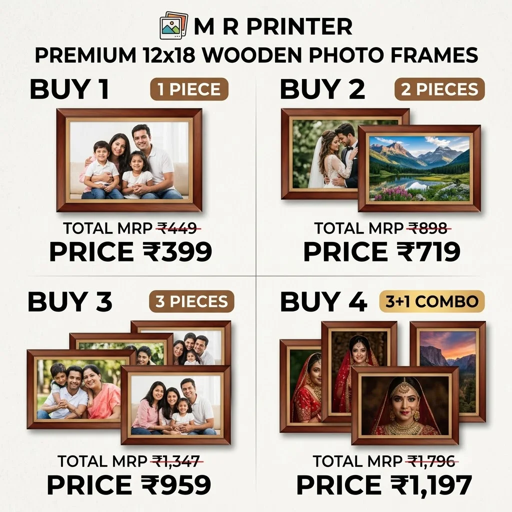 Personalised Photo Frame 12×18 Inch – Art Board Quality, 1-Inch Matte Frame | Buy 1–4 Combo Offers 3