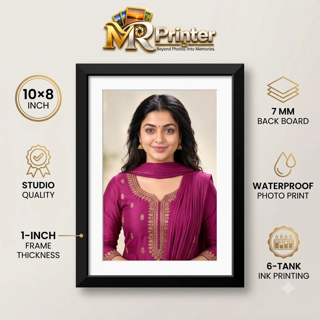 1-Inch Frame | 7 MM Back Board | Waterproof Print