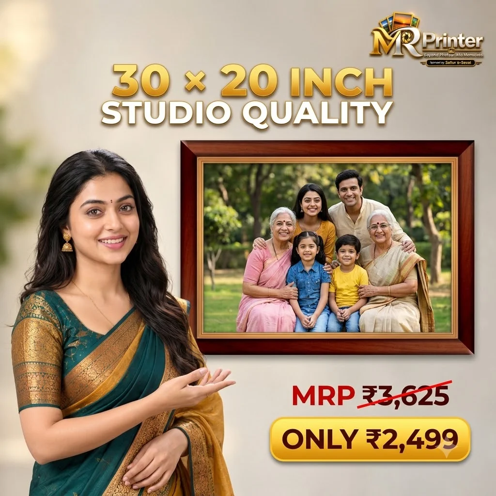 M R Printer 30 × 20 Inch Studio Quality Personalised Photo Frame — 1.5 Inch Thickness 5