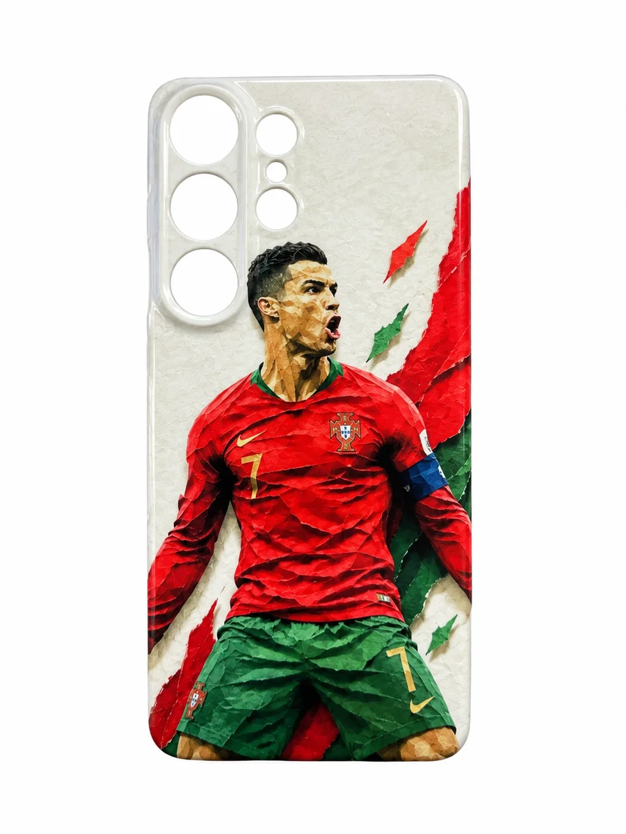 Cristiano Ronaldo CR7 Geometric Art Samsung S26 Ultra Case – Portugal National Team Edition