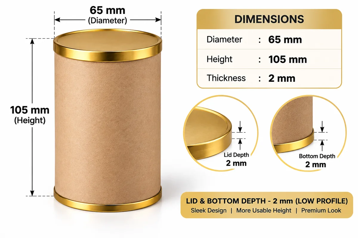 Paper Tube 100gm | 500pcs