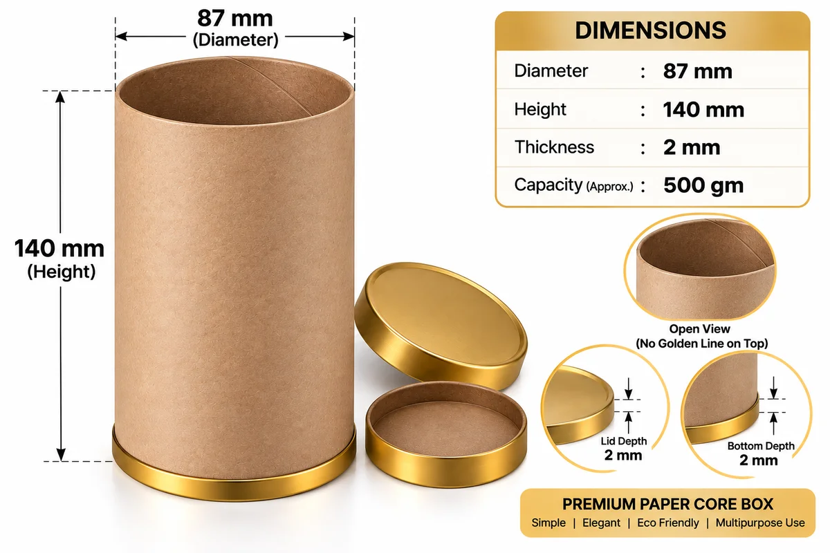 Paper Tube 500gm Sample