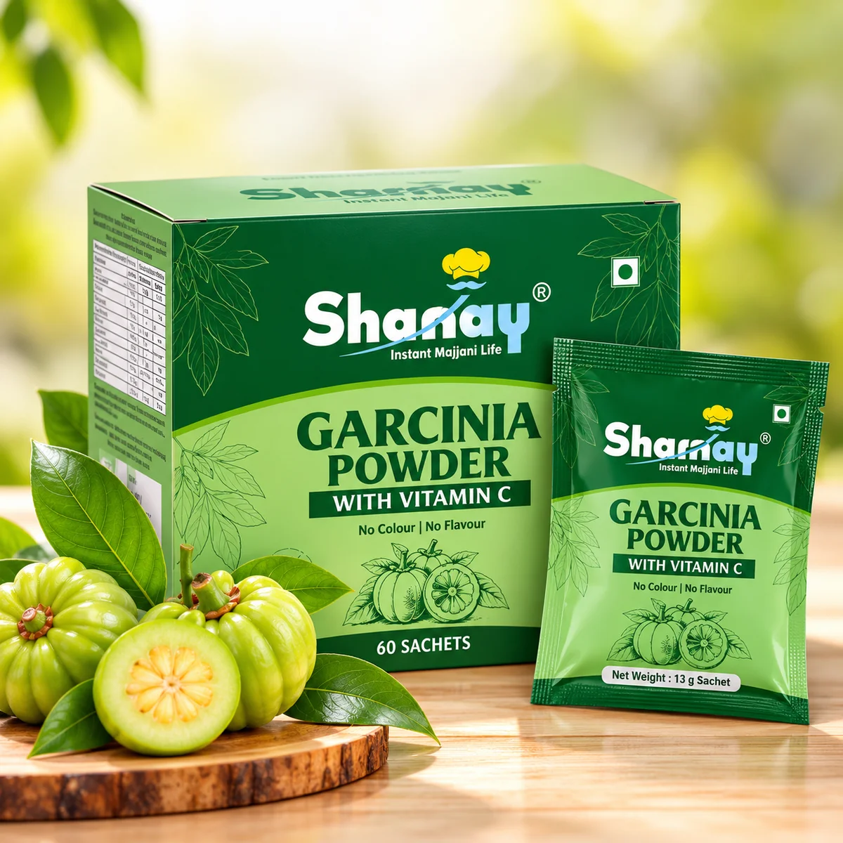 SHARNAY Garcinia Powder with Vitamin C
