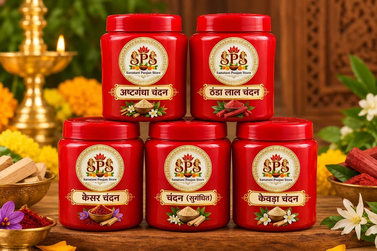 पंच चंदन संग्रह – 5 प्रकार के चंदन का सेट | Sanatani Poojan Store