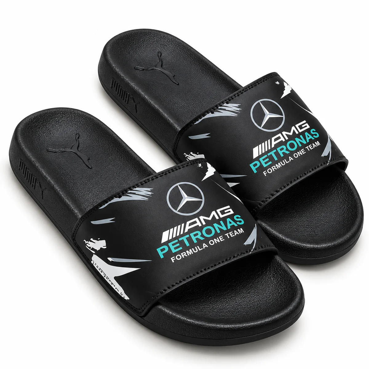 Puma AMG Style Men's Full Black Casual Slides | Comfortable Daily Wear Slippers