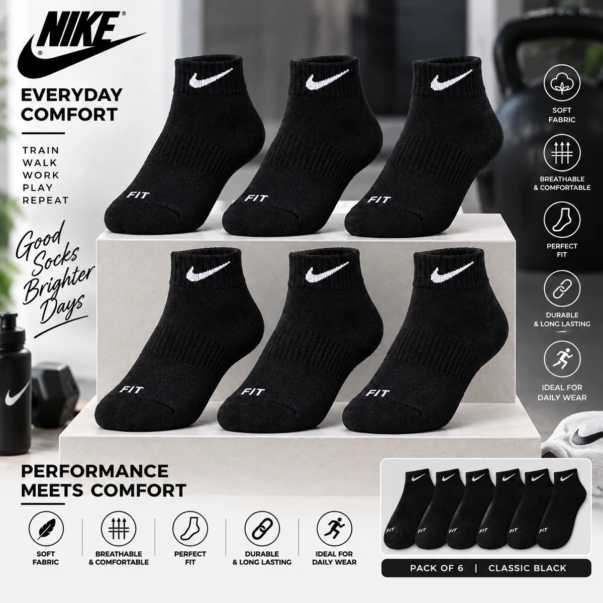 Premium quality Ankle Socks Pair of 6