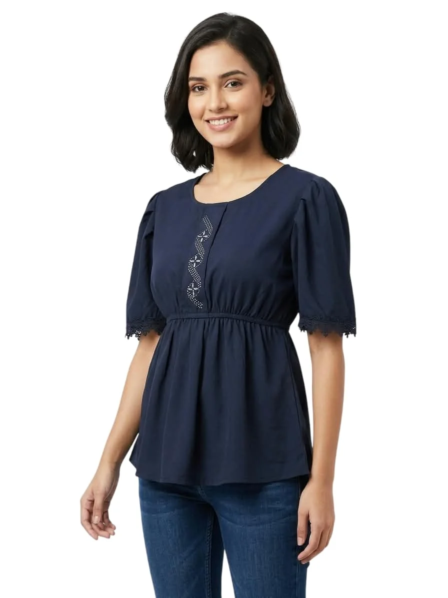 Women's Black Peplum Blouse