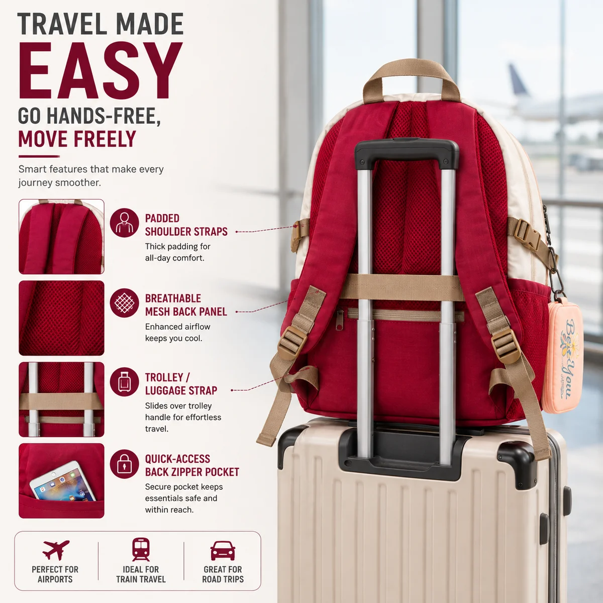 bayberry korean style backpack stroller image