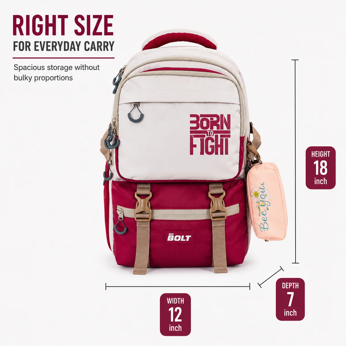 bayberry korean style backpack dimensions image