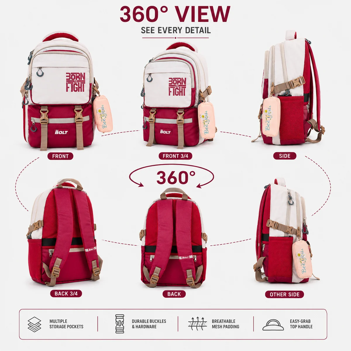 bayberry korean style backpack 360 image